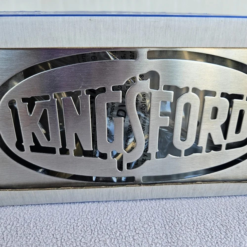 KingsFord Deluxe Series Stainless Steel Smoker Box for Grill Lid Stainless Steel